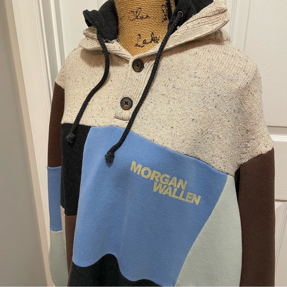 Morgan Wallen Patchwork Oversized Hoodie - Picture 1 of 15
